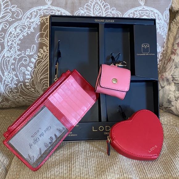 ❤️ NWT LODIS RFID Genuine Leather Wallet Gift Set - Picture 2 of 13